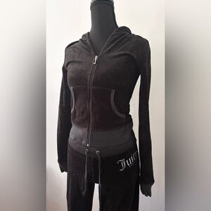 Juicy Couture Black Tracksuit Set Pants and Tops Size P (XS)